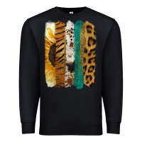 Black Leopard Sunflower Brush Strokes Premium Sweatshirt - Jasminsmagicworld
