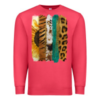 Cardinal Leopard Sunflower Brush Strokes Premium Sweatshirt - Jasminsmagicworld