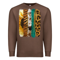 Chestnut Leopard Sunflower Brush Strokes Premium Sweatshirt - Jasminsmagicworld