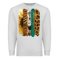 Dove Grey Leopard Sunflower Brush Strokes Premium Sweatshirt - Jasminsmagicworld