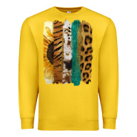 Lemon Leopard Sunflower Brush Strokes Premium Sweatshirt - Jasminsmagicworld