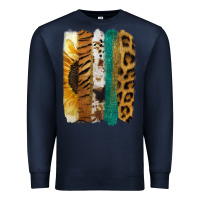 Navy Leopard Sunflower Brush Strokes Premium Sweatshirt - Jasminsmagicworld