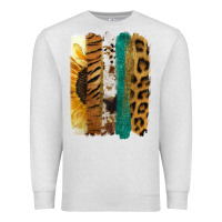 Oatmeal Heather Leopard Sunflower Brush Strokes Premium Sweatshirt - Jasminsmagicworld