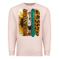 Pale Pink Leopard Sunflower Brush Strokes Premium Sweatshirt - Jasminsmagicworld