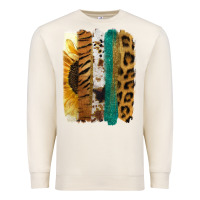 Sandshell Leopard Sunflower Brush Strokes Premium Sweatshirt - Jasminsmagicworld