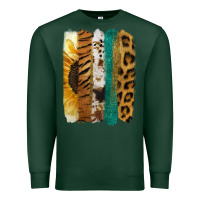 Sports Green Leopard Sunflower Brush Strokes Premium Sweatshirt - Jasminsmagicworld