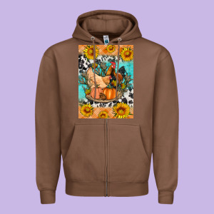 Fall Coop Animals Zipper Hoodie Designed By Artiststas