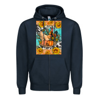 Navy fall coop animals Zipper Hoodie - Artiststas