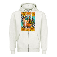 Oatmeal Heather fall coop animals Zipper Hoodie - Artiststas