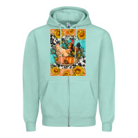 Seafoam fall coop animals Zipper Hoodie - Artiststas