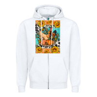 White fall coop animals Zipper Hoodie - Artiststas
