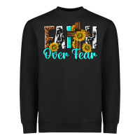Black faith over fear Heavyweight Sweatshirt - texasbilliewilder
