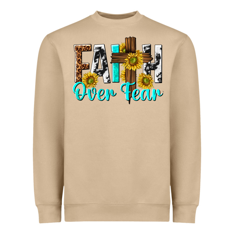 Faith Over Fear Heavyweight Sweatshirt by texasbilliewilder | Teevron