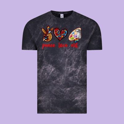 Peace Love Art Vintage Tee Designed By Texasbilliewilder