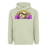 Matcha doge coin hodl on we're going to the moon retro sunset Heavyweight Hoodie - Jasminsmagicworld