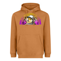 Meerkat doge coin hodl on we're going to the moon retro sunset Heavyweight Hoodie - Jasminsmagicworld
