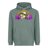 Sage doge coin hodl on we're going to the moon retro sunset Heavyweight Hoodie - Jasminsmagicworld