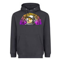 Smoke doge coin hodl on we're going to the moon retro sunset Heavyweight Hoodie - Jasminsmagicworld