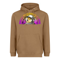 Toasted Coconut doge coin hodl on we're going to the moon retro sunset Heavyweight Hoodie - Jasminsmagicworld