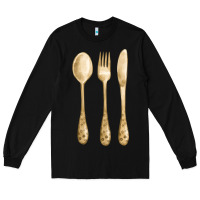 Black spoon fork knife fa element Long Sleeve Tee - FaDigitalArtStudio
