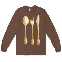 Chestnut spoon fork knife fa element Long Sleeve Tee - FaDigitalArtStudio