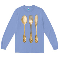 Colony Blue spoon fork knife fa element Long Sleeve Tee - FaDigitalArtStudio