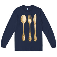 Navy spoon fork knife fa element Long Sleeve Tee - FaDigitalArtStudio