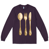 Plum spoon fork knife fa element Long Sleeve Tee - FaDigitalArtStudio