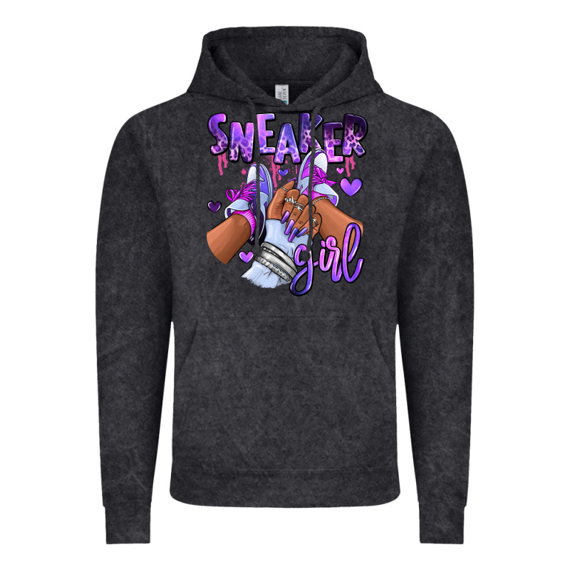 Purple Galaxy Sneaker Girl Vintage Hoodie by RanaPortraitStore | Teevron