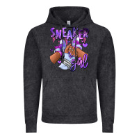 Vintage Black Purple galaxy sneaker girl Vintage Hoodie - RanaPortraitStore