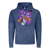Vintage Denim Purple galaxy sneaker girl Vintage Hoodie - RanaPortraitStore