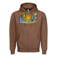 Chestnut with god all things are possible summer Zipper Hoodie - AdoDesignShop