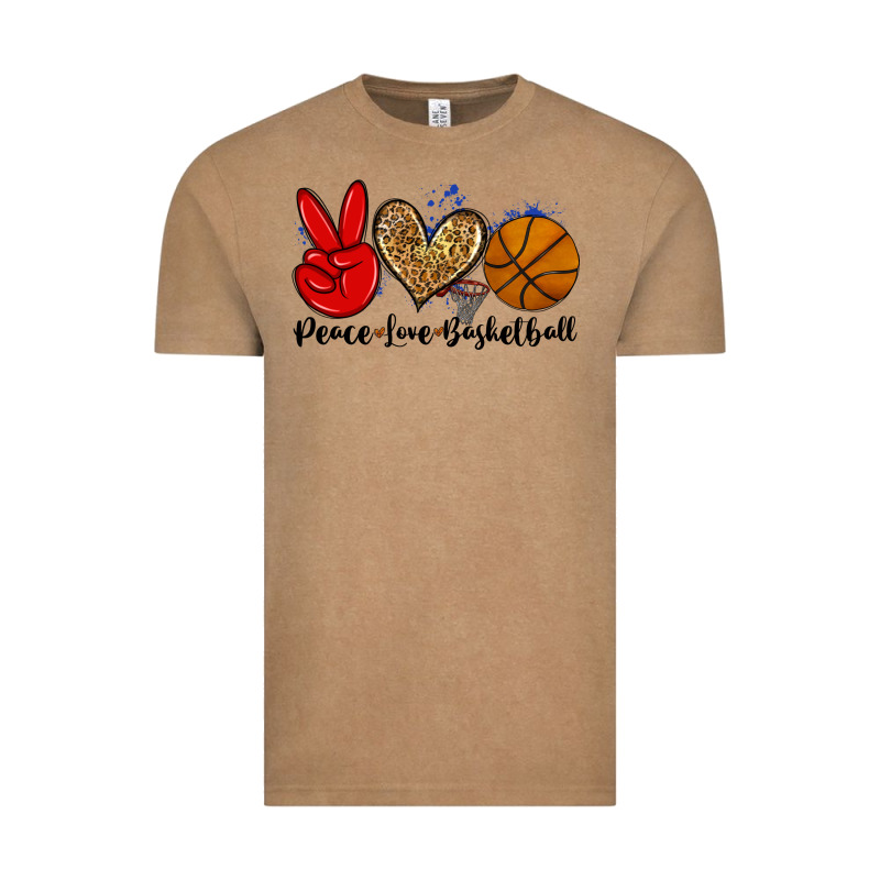Peace Love Basketball Vintage Tee by Zillion Design Studio | Teevron