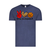 Vintage Denim peace love basketball Vintage Tee - Zillion Design Studio