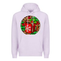 Lilac christmas hot chocolate and candies Premium Hoodie - AdoDesignShop