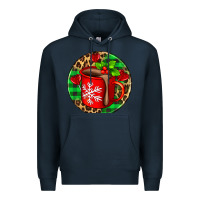 Navy christmas hot chocolate and candies Premium Hoodie - AdoDesignShop