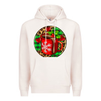 Pale Pink christmas hot chocolate and candies Premium Hoodie - AdoDesignShop