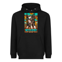 Black western pig garden Heavyweight Hoodie - LillyAllenDesigns