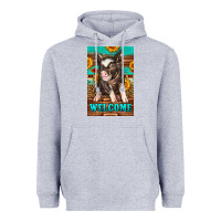 Heather Grey western pig garden Heavyweight Hoodie - LillyAllenDesigns