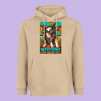 Western Pig Garden Heavyweight Hoodie Designed By Lillyallendesigns