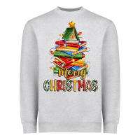 Book Christmas Tree Merry Christmas Heavyweight Sweatshirt | Teevron