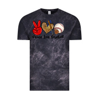 Cloud Black peace love baseball Vintage Tee - Zillion Design Studio