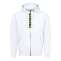 White Halloween Key Fob Zipper Hoodie - BundleAndBundleShop