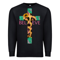 Black Believe Cross Premium Sweatshirt - Jasminsmagicworld