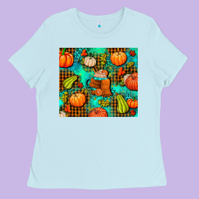 Pumpkin Spice And Pumpkin Ladies Tee Designed By Adodesignshop