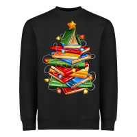 Book Christmas Tree Heavyweight Sweatshirt | Teevron