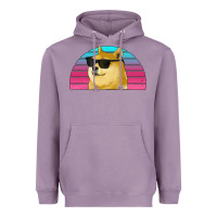 Lavender doge coin bitcoin hodl retro sunset Heavyweight Hoodie - Jasminsmagicworld