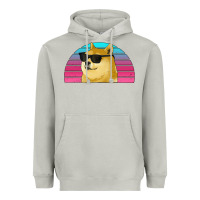 Moon Dust doge coin bitcoin hodl retro sunset Heavyweight Hoodie - Jasminsmagicworld