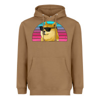 Toasted Coconut doge coin bitcoin hodl retro sunset Heavyweight Hoodie - Jasminsmagicworld