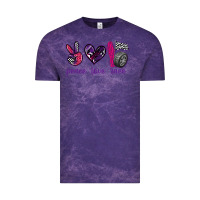 Cloud Purple peace love race Vintage Tee - texasbilliewilder